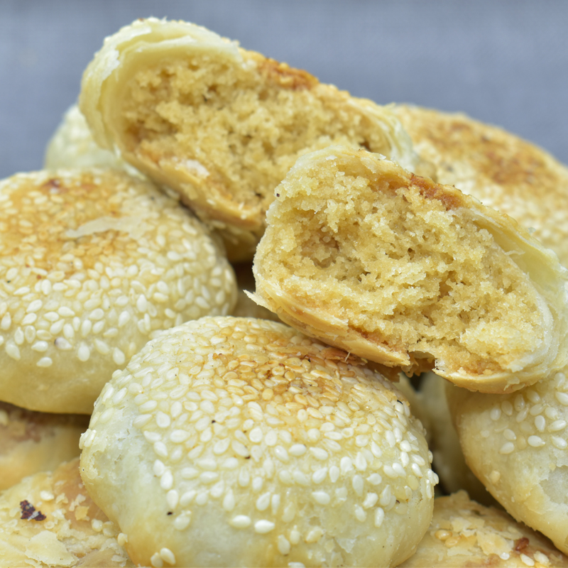 黄潭饼子手工酥饼芝麻馅